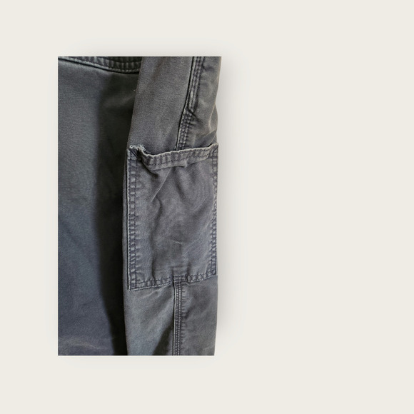 Carhartt Grey Loose Fit Carpenter utility work Jeans Mens Size 36x30 *Flaw* - Picture 5 of 12